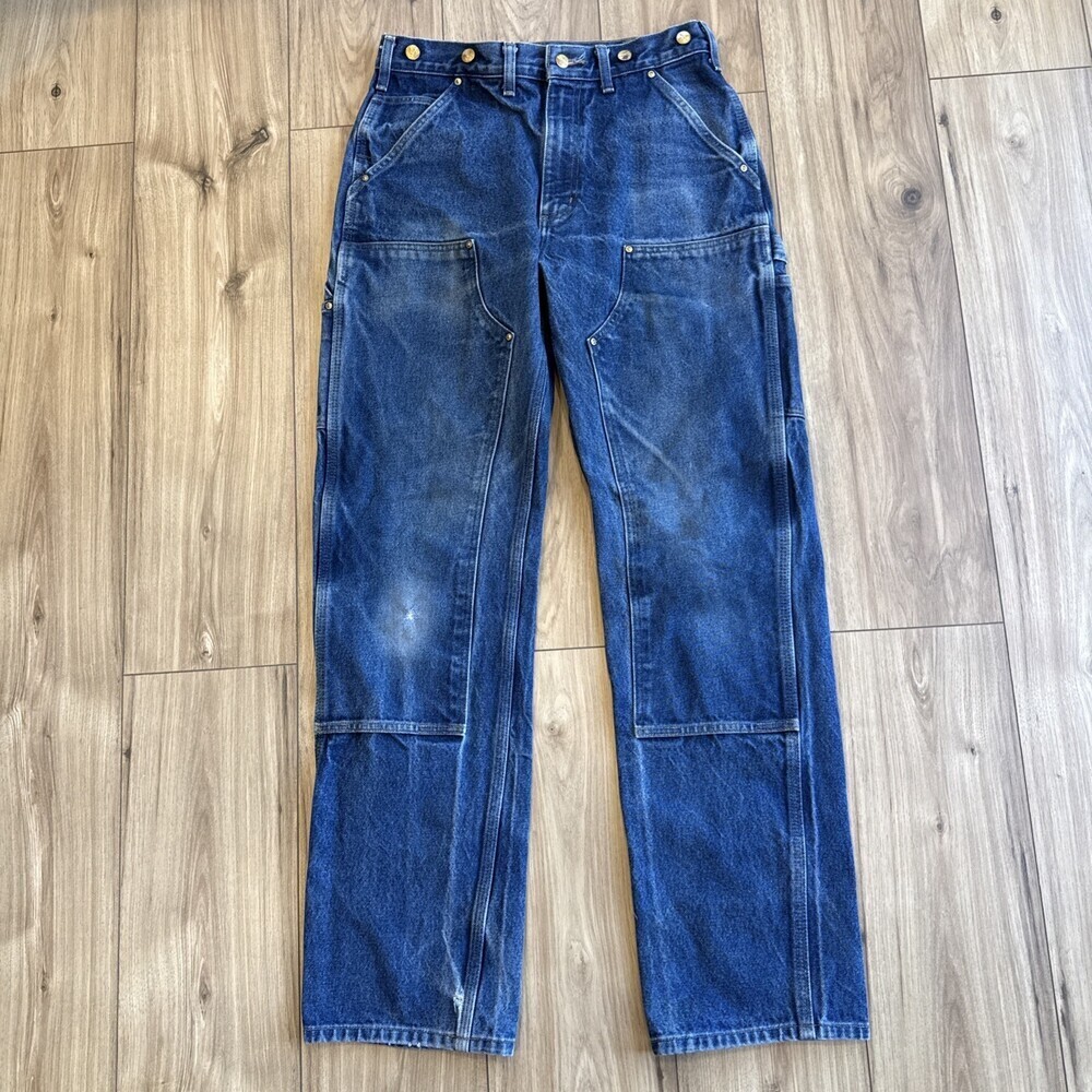 Y2k Carhartt B07 DNM Double Knee Logger Jean 32x34 Suspender Buttons Workwear